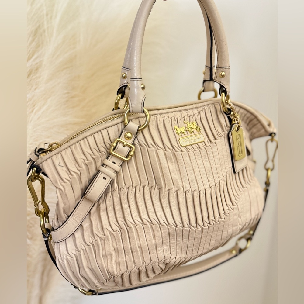 Coach Madison Sophia Gathered Leather Satchel - Gem